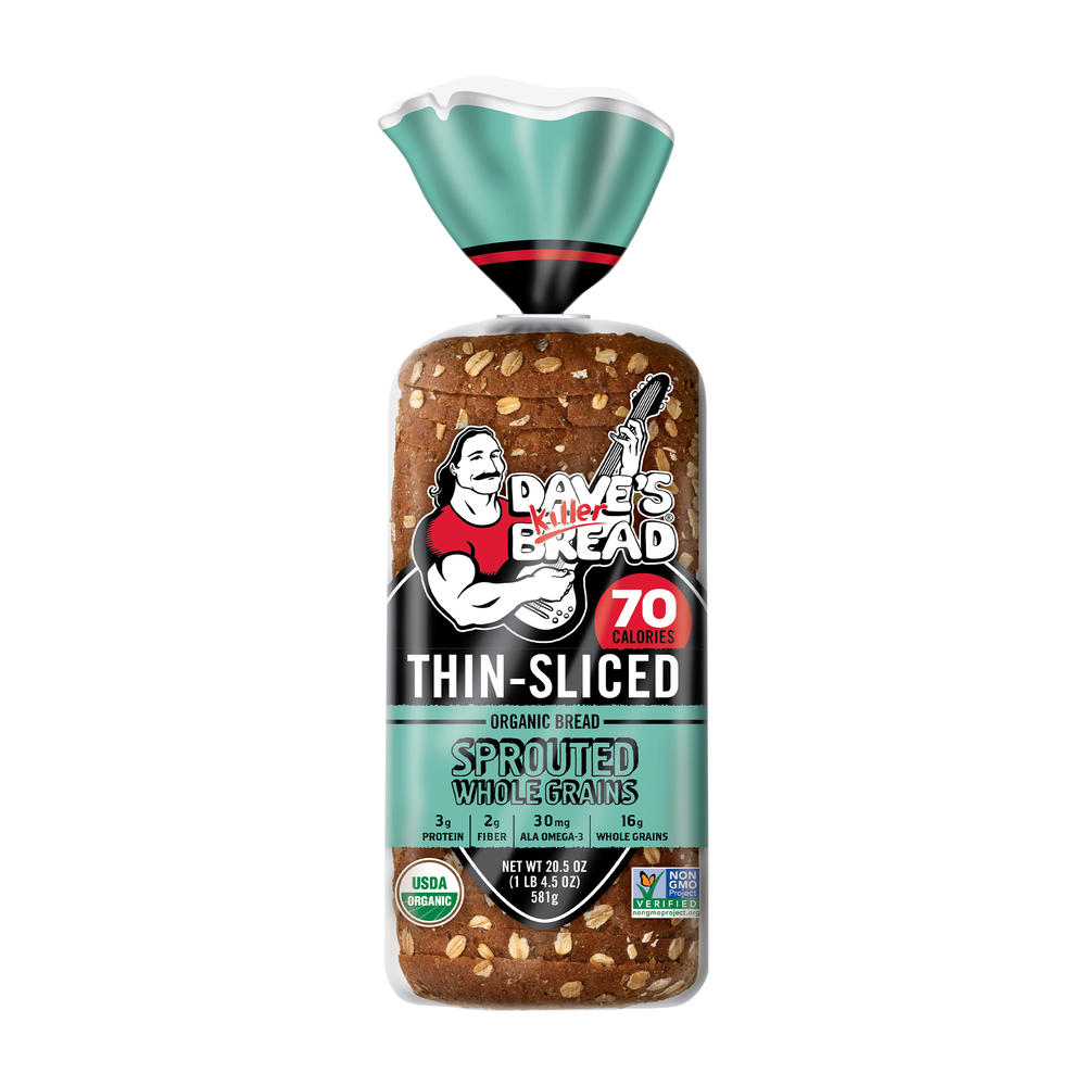 Dave's Killer Bread Sprouted Whole Grains Thin Sliced Organic Bread, 20.5 oz