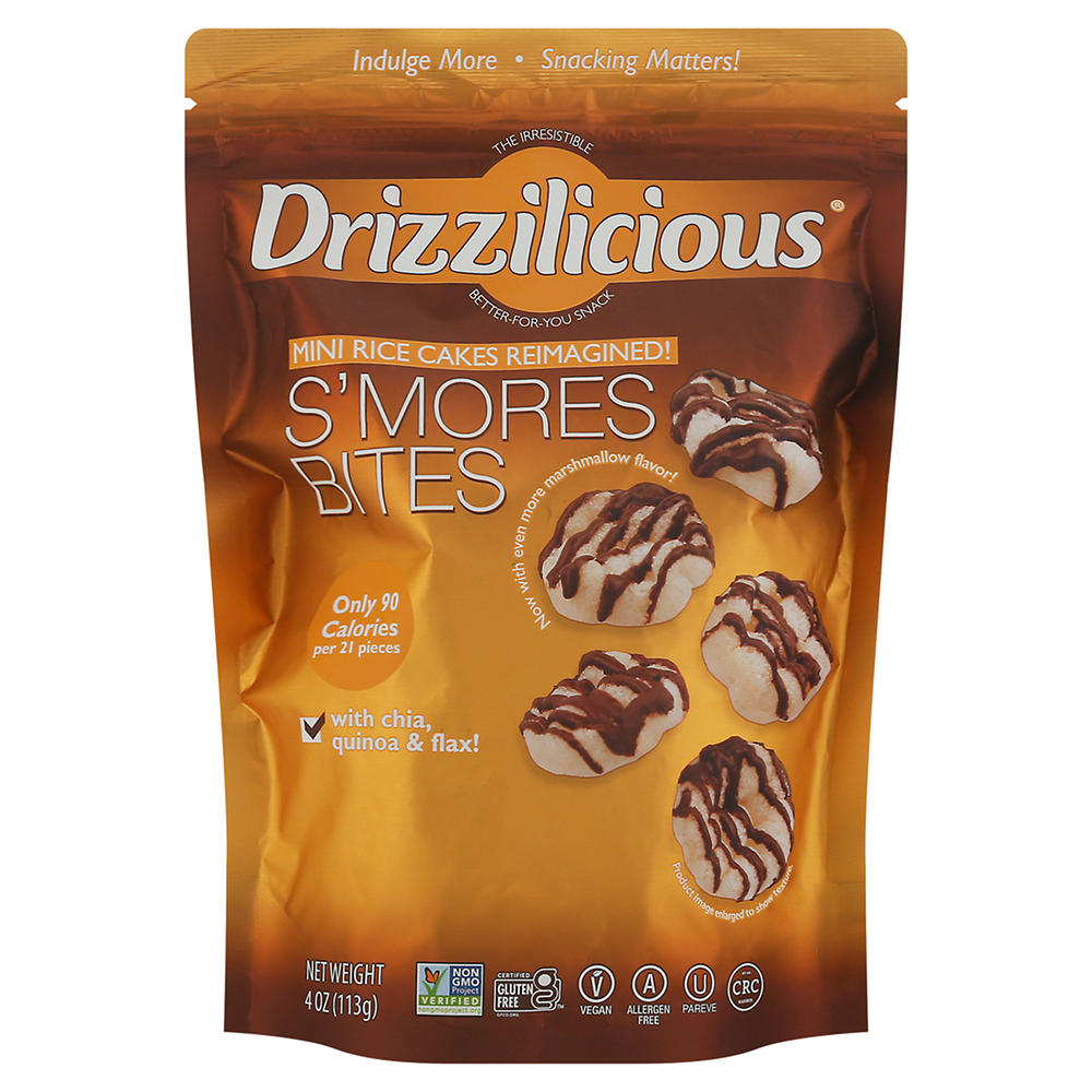 Drizzilicious Mini Rice Cakes - S'mores Bites, 4 oz