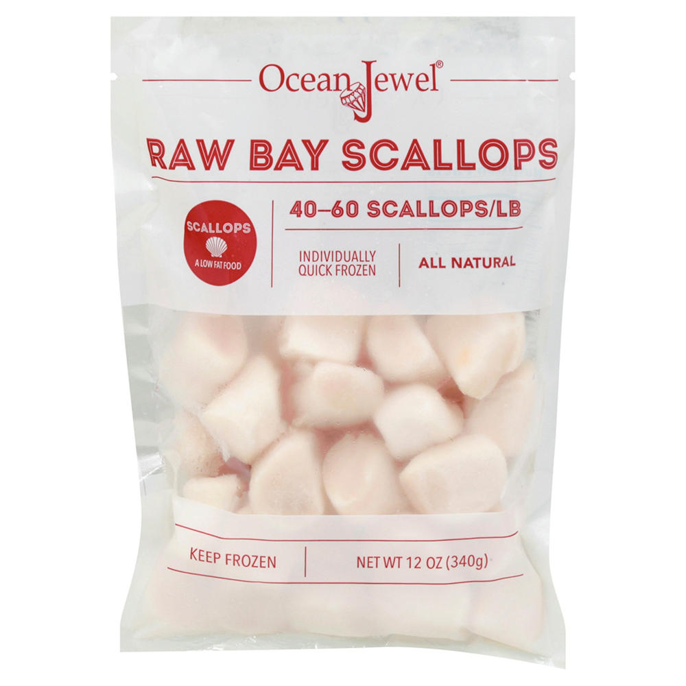 Ocean Jewel Frozen Raw Bay Peruvian Scallops, 12 oz