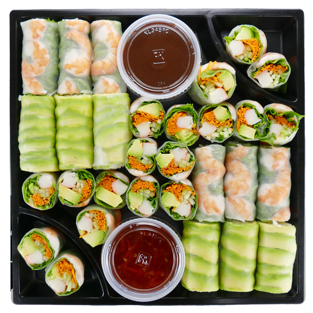 H-E-B Sushiya Sushi Party Tray - Summer & Spring Rolls, 30 pc