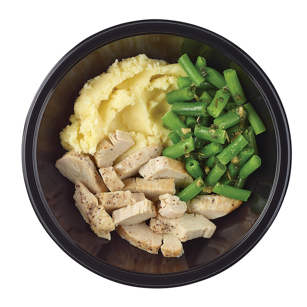 H-E-B Meal Simple Roasted Turkey Mashed Potatoes and Green Beans, 12 oz