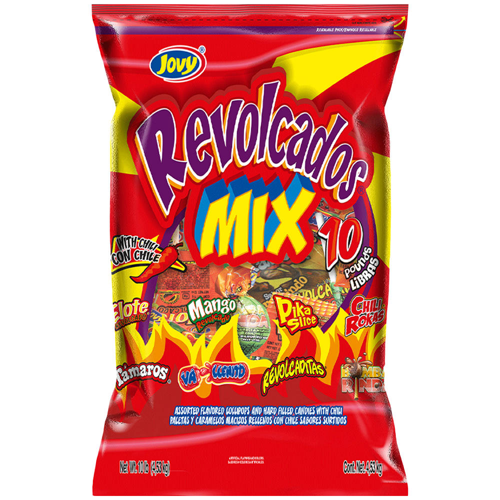 Jovy Revolcado Mix Assorted Chili Lollipops & Candy, 10 lb