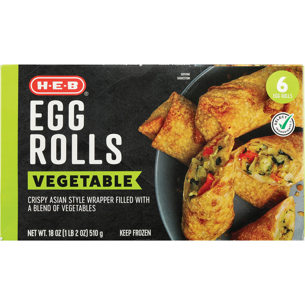 H-E-B Vegetable Egg Rolls, 6 ct