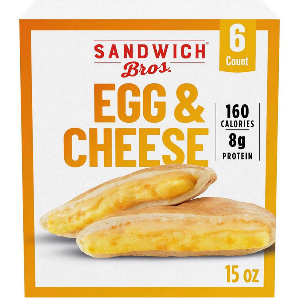 Sandwich Bros. Egg & Cheese Frozen Breakfast Sandwiches, 6 ct