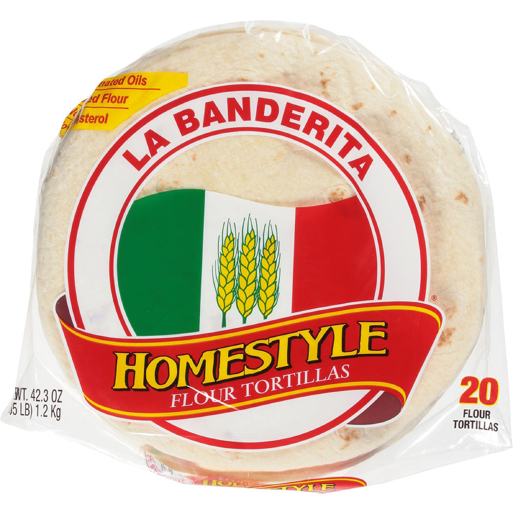 La Banderita Homestyle Soft Taco Flour Tortillas, Jumbo Pack, 20 ct