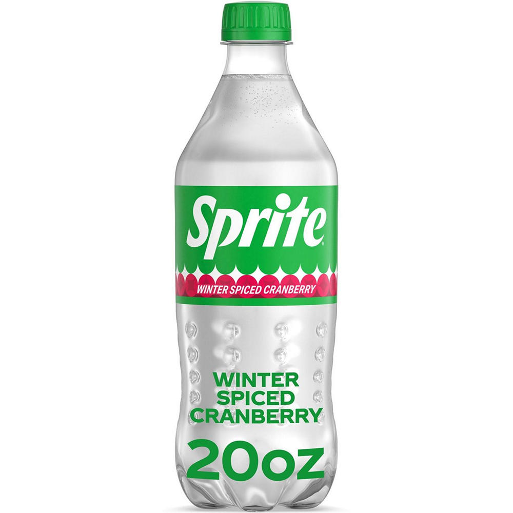 Sprite Winter Spiced Cranberry Caffeine Free Soda Soft Drink, 20 oz