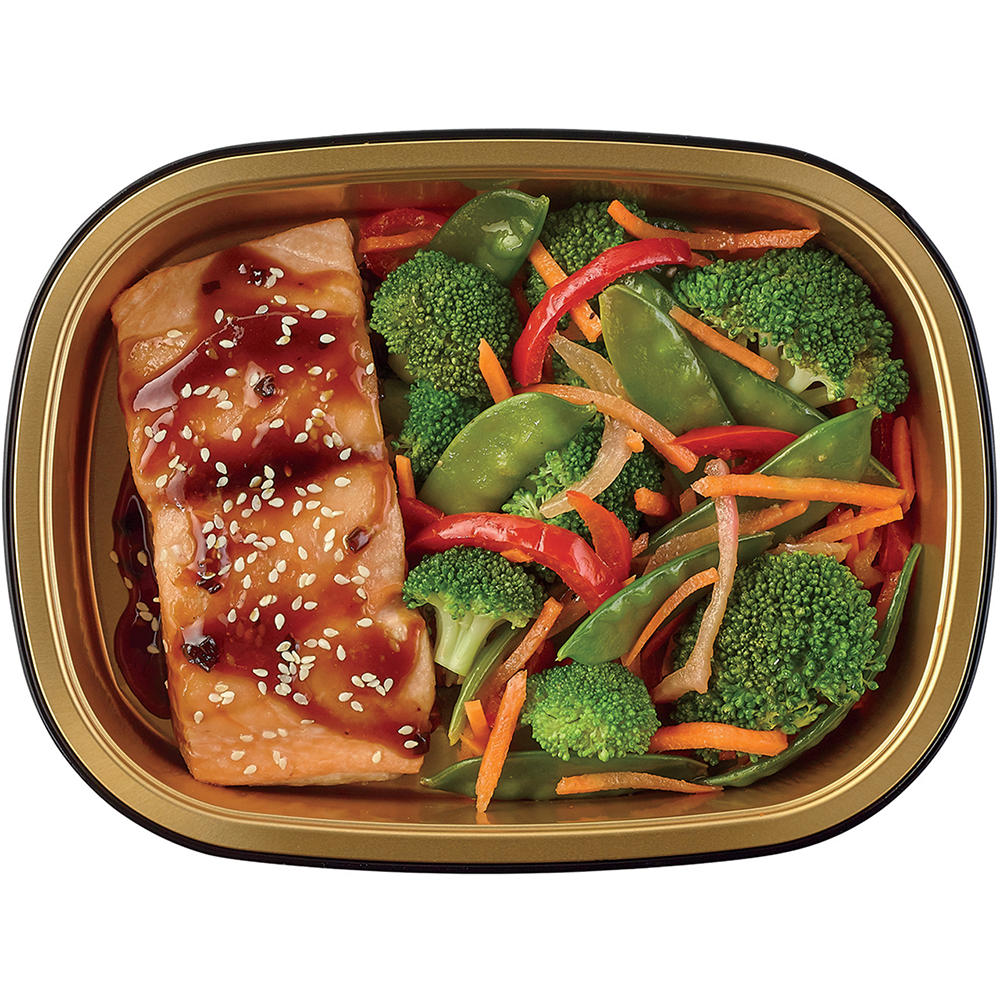 Meal Simple by H-E-B Teriyaki Salmon & Stir Fry Vegetables, Avg. 1.0 lb