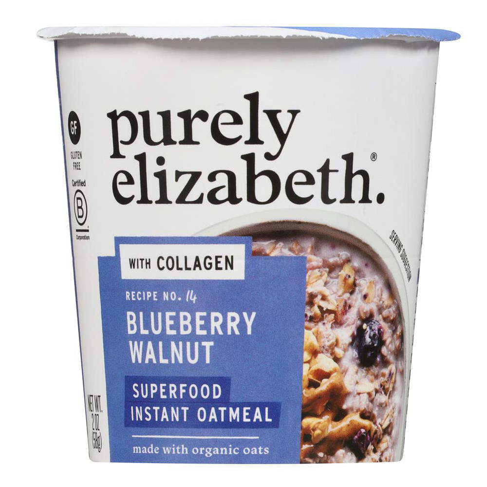 Purely Elizabeth Blueberry Walnut Superfood Instant Oatmeal Cup, 2 oz