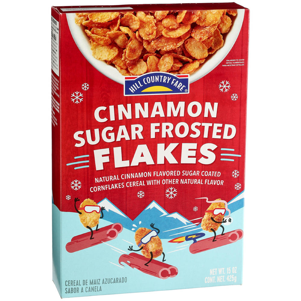 Hill Country Fare Cinnamon Sugar Frosted Flakes Cereal, 15 oz