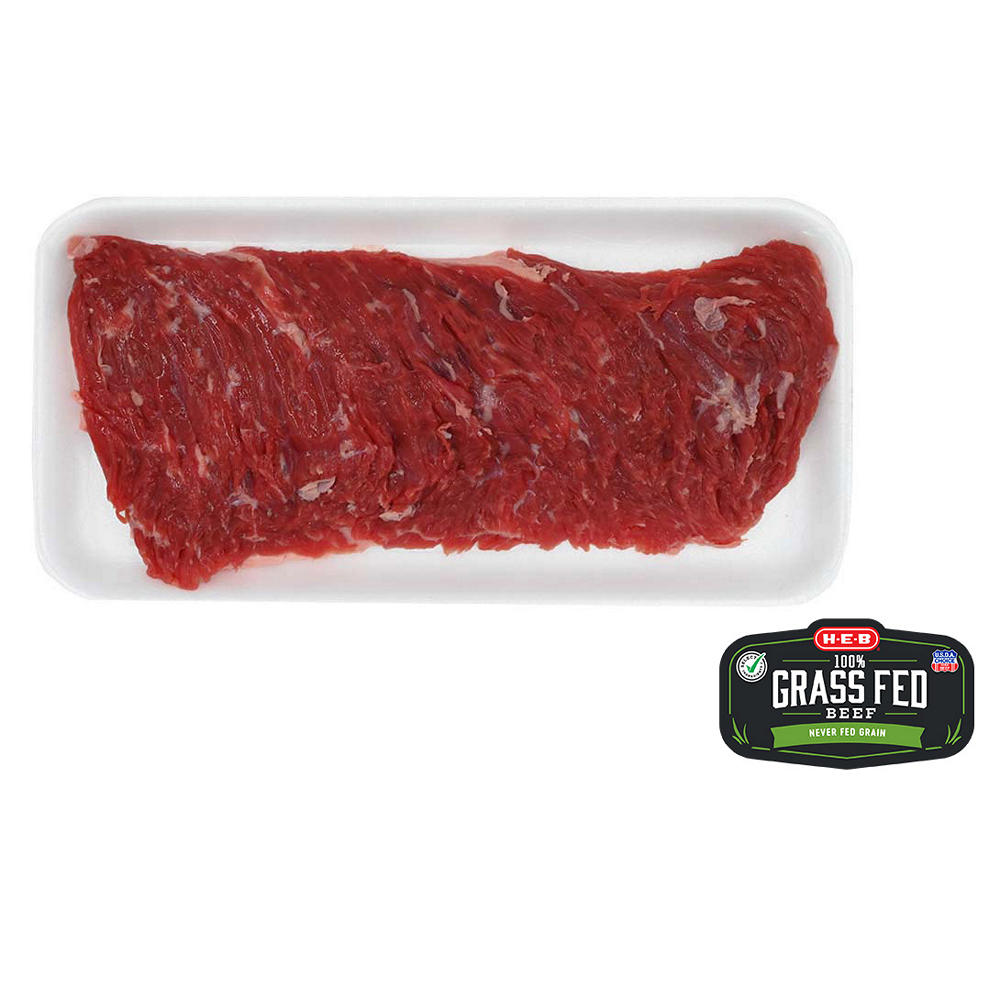 H-E-B Grass Fed & Finished Beef Inside Skirt Steak, Avg. 0.8 lb