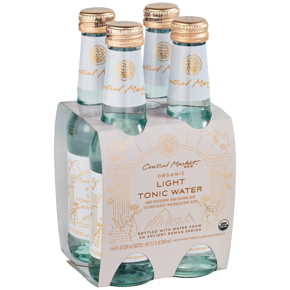 Central Market Organic Light Tonic Water 6.8 oz Bottles, 4 pk