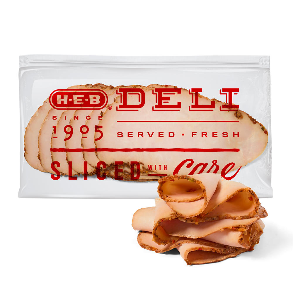 H-E-B Deli Sundried Tomato Turkey, Sandwich Sliced, Avg. 0.5 lb
