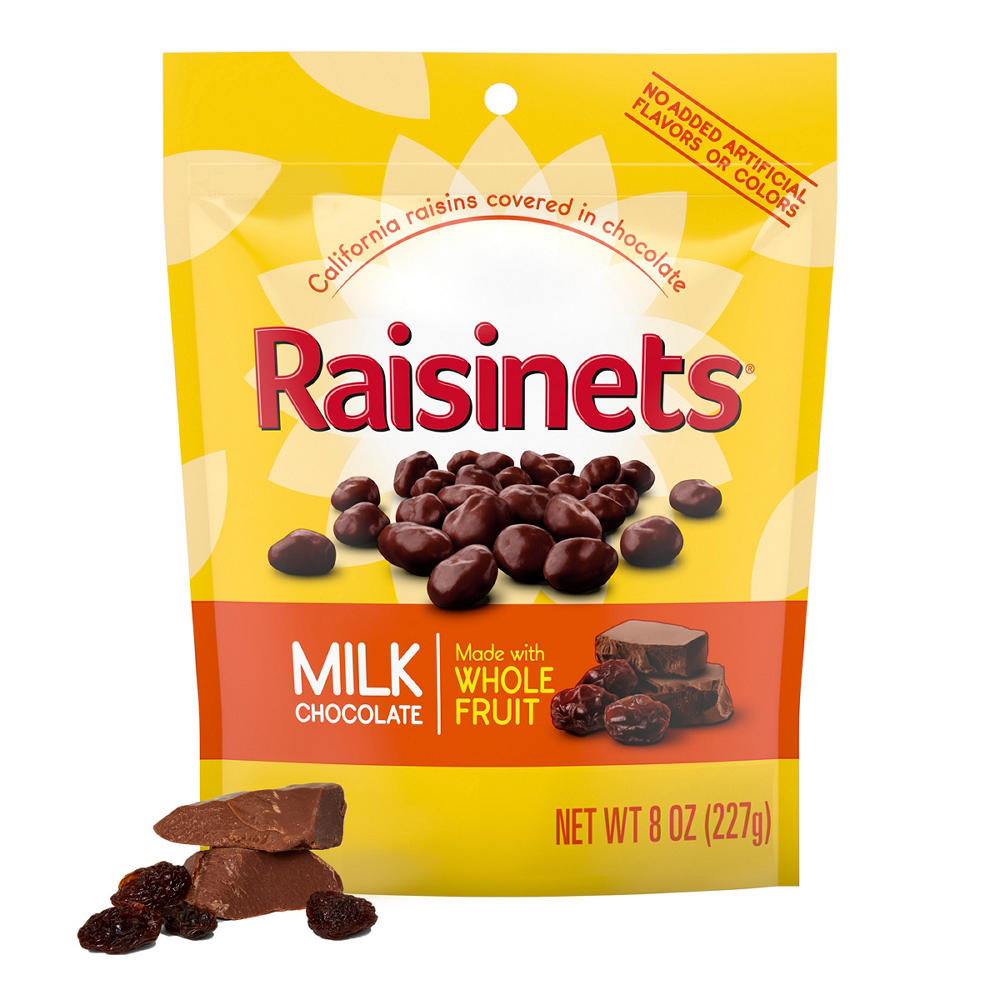 Raisinets Milk Chocolate Covered California Raisins, 8 oz