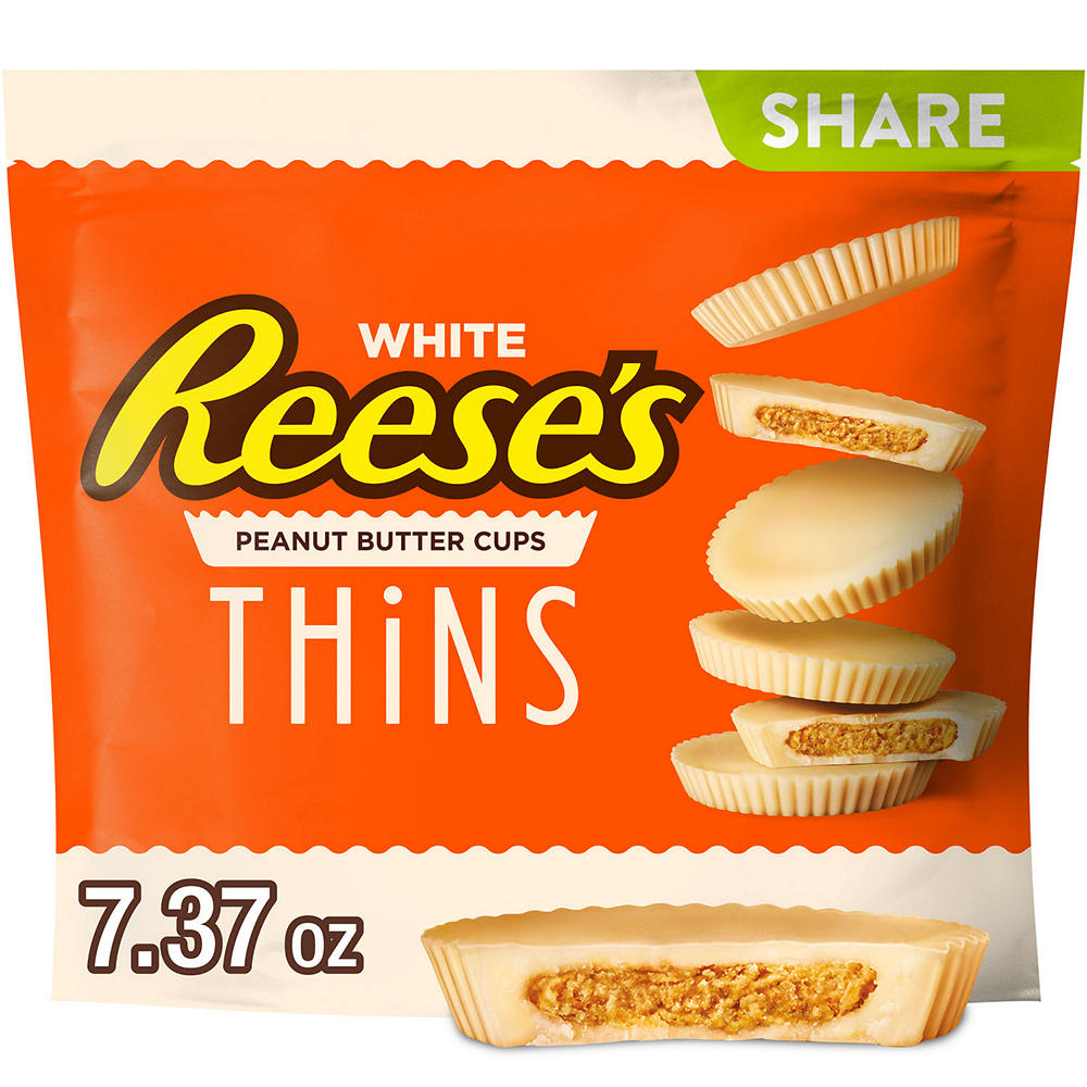 Reese's Thins White Creme Peanut Butter Cups Candy - Share Pack, 7.37 oz