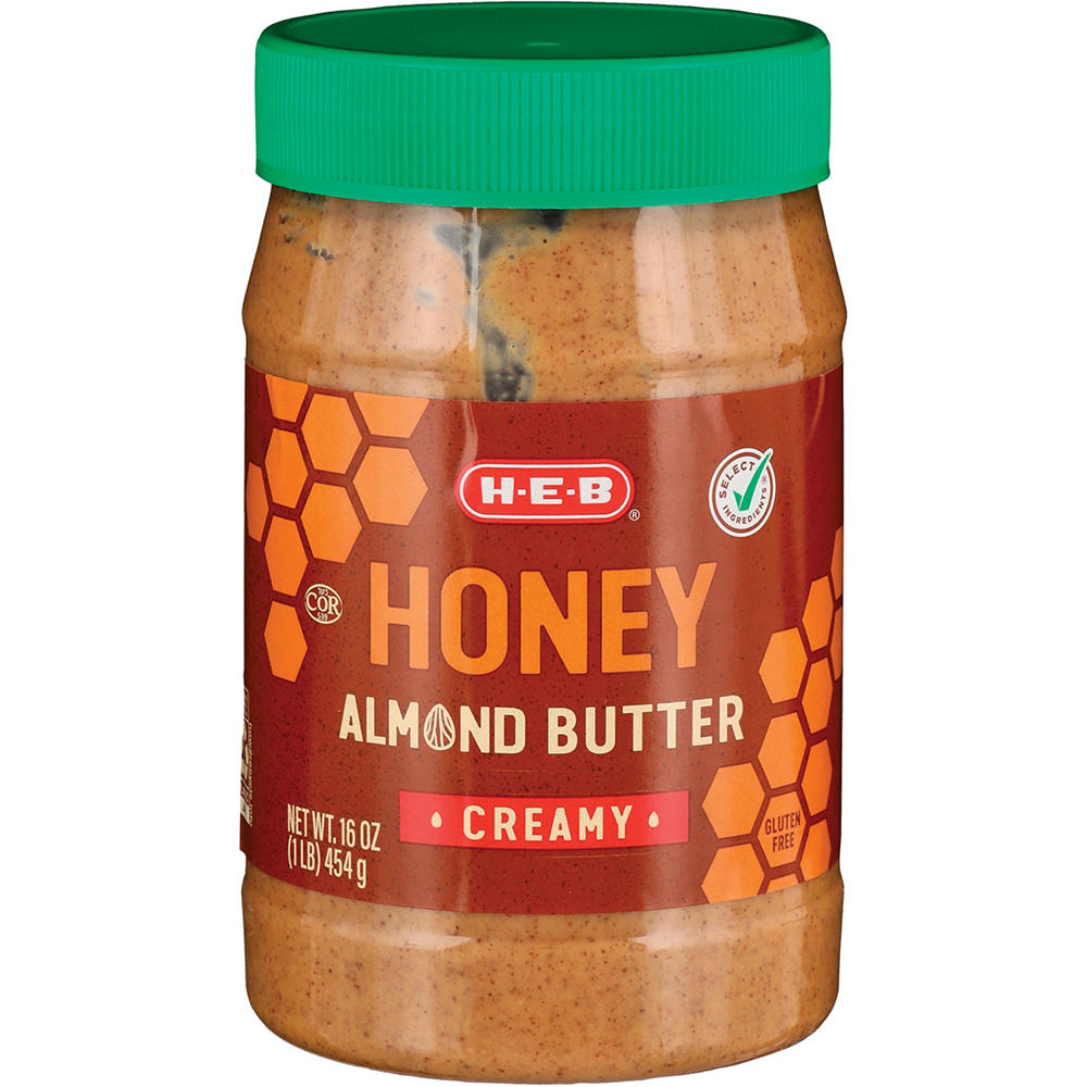 H-E-B Creamy Almond Butter - Honey, 16 oz