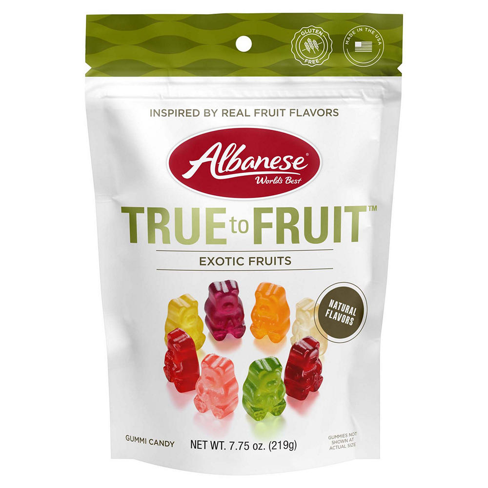 Albanese World's Best True to Fruit Exotic Fruits Flavor Gummi Bears, 7.75 oz