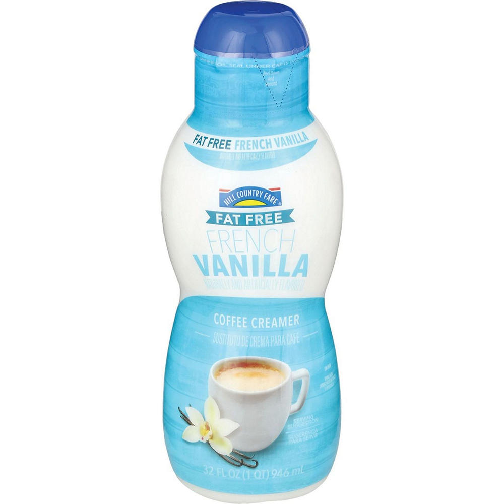 Hill Country Fare Fat Free Coffee Creamer - French Vanilla, 32 oz