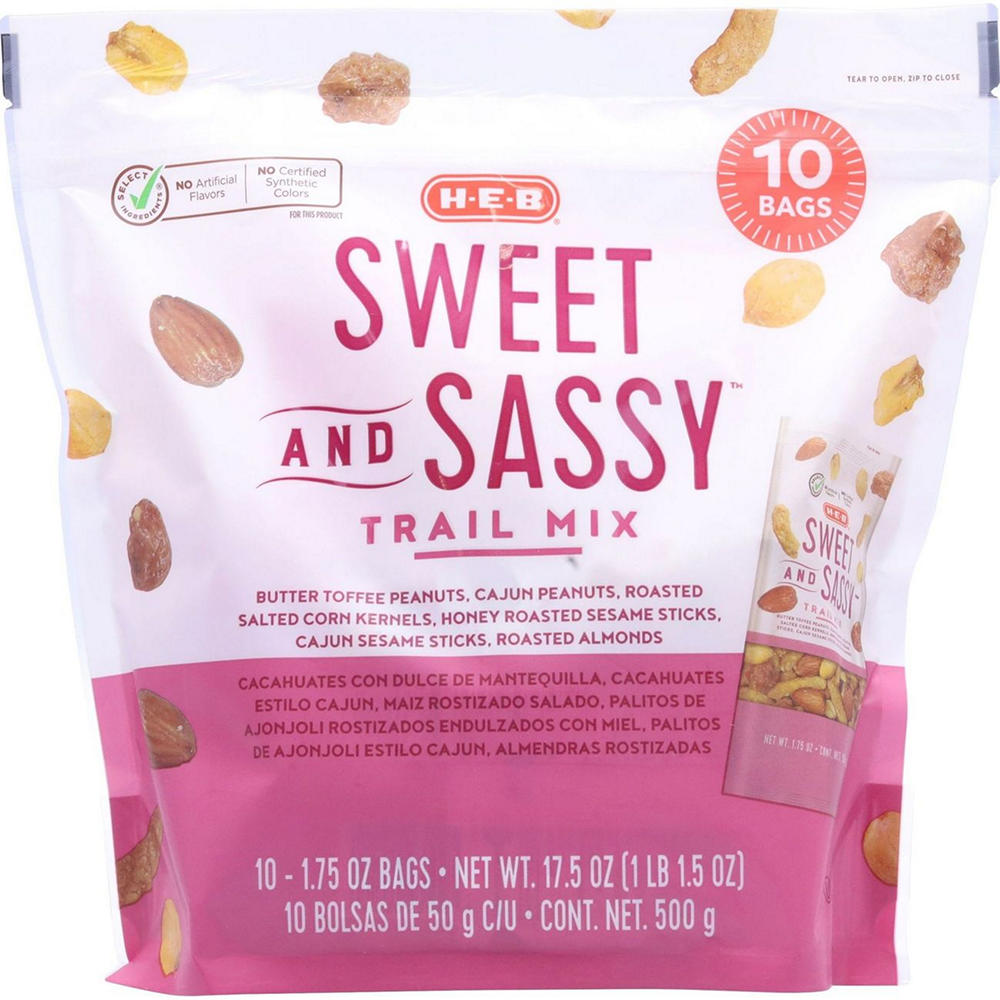 H-E-B Sweet & Sassy Trail Mix Multipack, 10 ct
