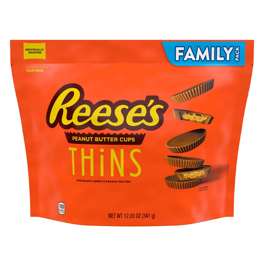 Reese's THiNS Peanut Butter Cups Candy - Family Pack, 12.03 oz
