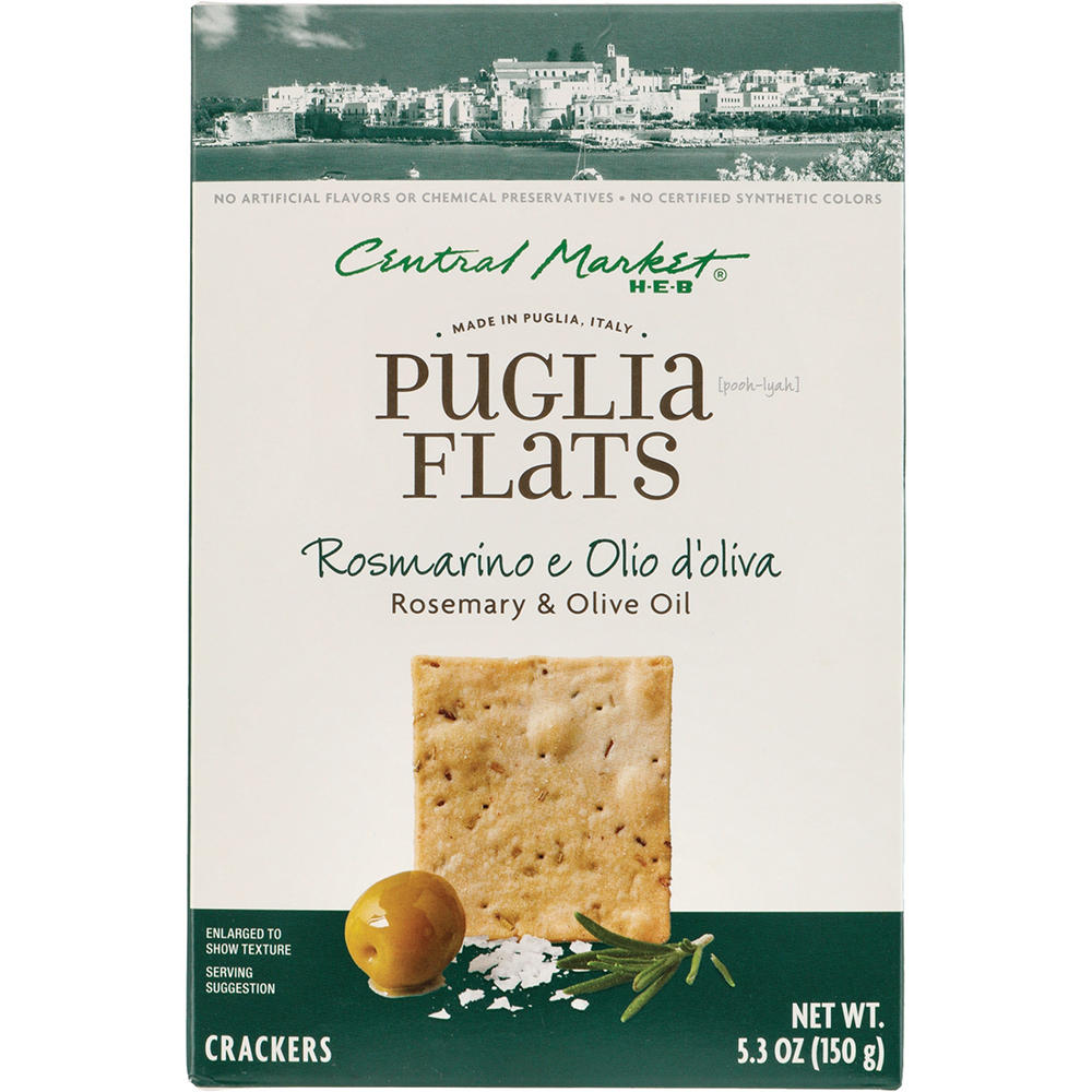 Central Market Puglia Flats - Rosemary & Olive Oil, 5.3 oz