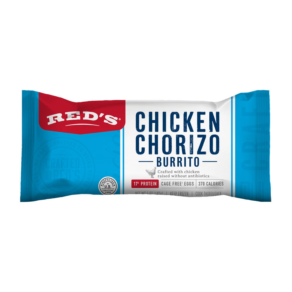 Red's Chicken Chorizo Breakfast Burrito, 5 oz