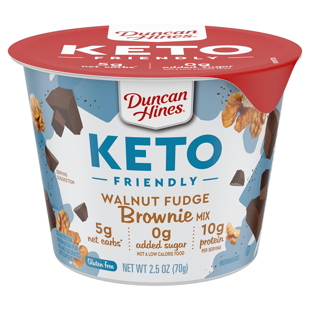 Duncan Hines Keto Friendly Walnut Fudge Brownie Mix, 2.5 oz