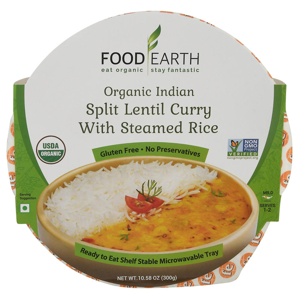 Food Earth Organic Indian Split Lentil Curry, 10.58 oz