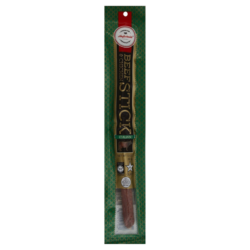 Aufschnitt Kosher Italian Beef & Chicken Jerky Stick, 1.5 oz