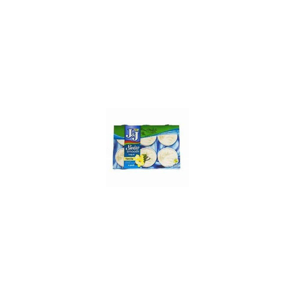 J & J Kosher Swiss Smooth Vanilla Yogurt, 6 ct
