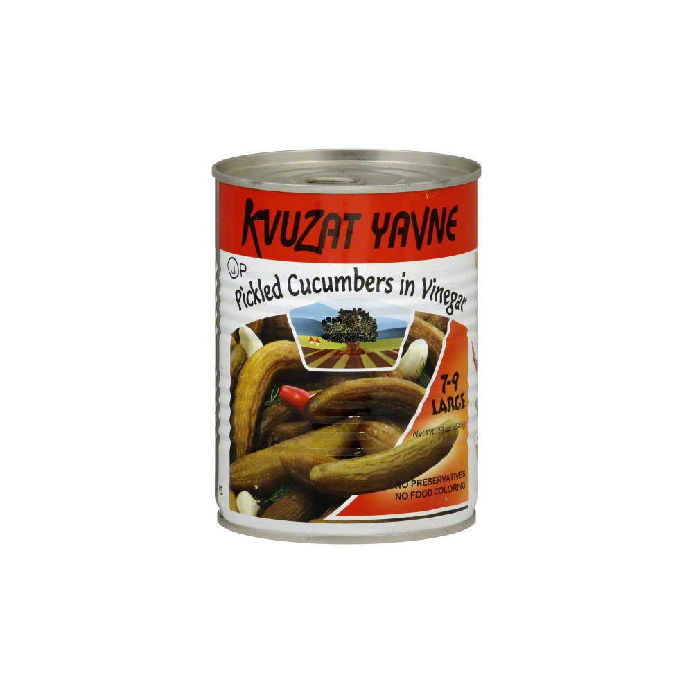 Kvuzat Yavne Kosher Pickled Cucumbers in Vinegar, 19 oz