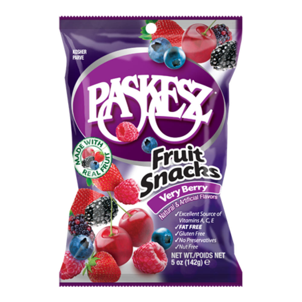Paskesz Kosher Fruit Snacks - Very Berry, 5 oz
