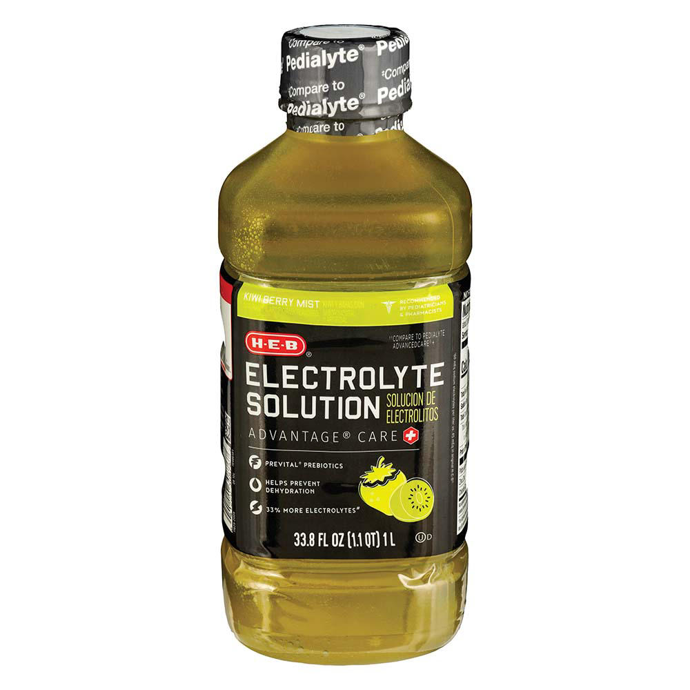 H-E-B Electrolyte Solution Advantage Care - Kiwi Berry Mist, 33.8 oz