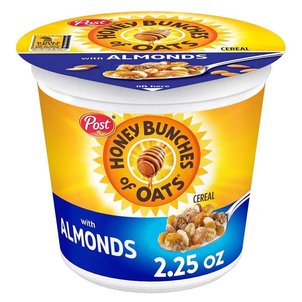 Post Honey Bunches Of Oats with Almonds Cereal Cup, 2.25 oz