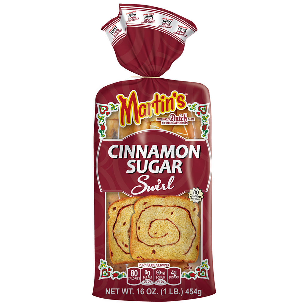 Martin's Cinnamon Sugar Swirl Sliced Bread, 16 oz