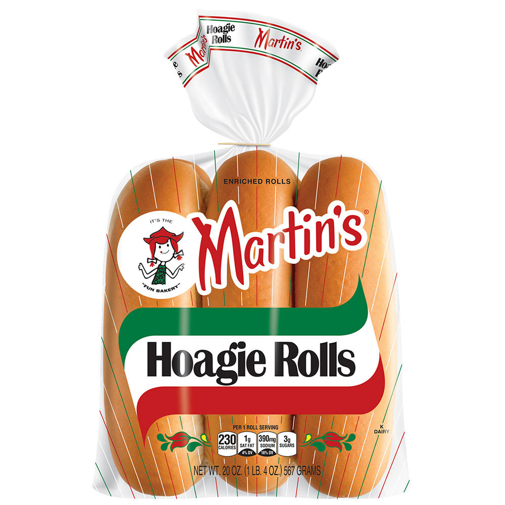 Martin's Unseeded Hoagie Rolls, 20 oz