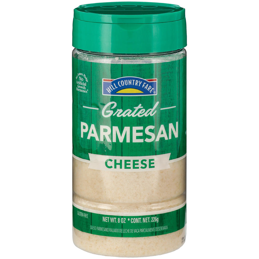 Hill Country Fare Grated Parmesan Cheese, 8 oz