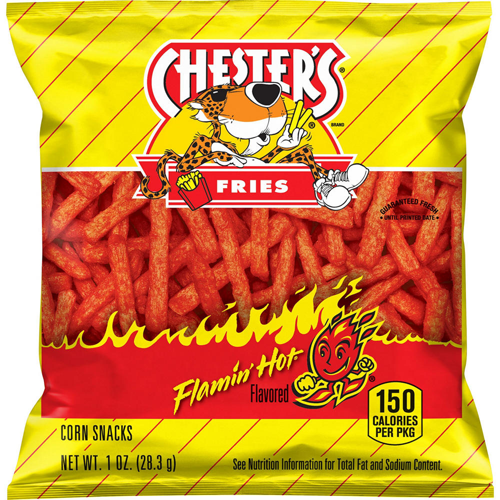Chester's Flamin' Hot Flavored Fries Corn Snacks, 1 oz