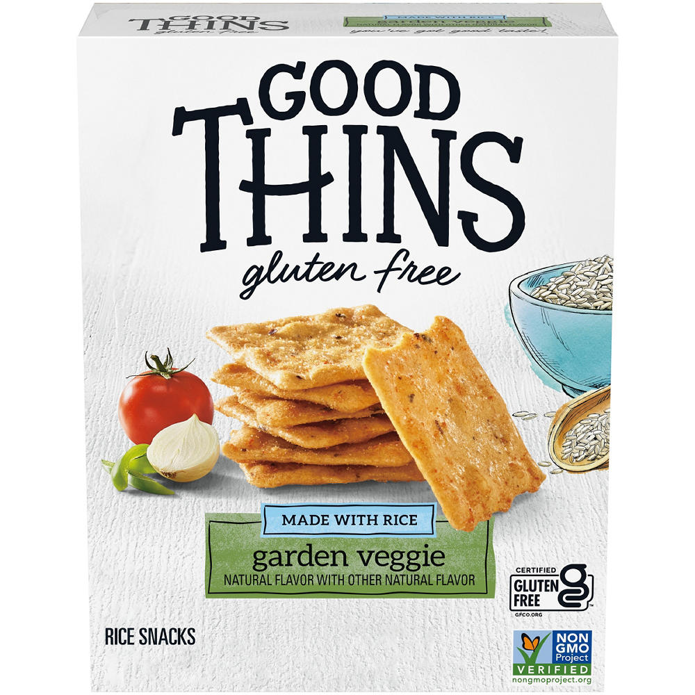 Good Thins Gluten Free Garden Veggie Rice Snacks, 3.5 oz