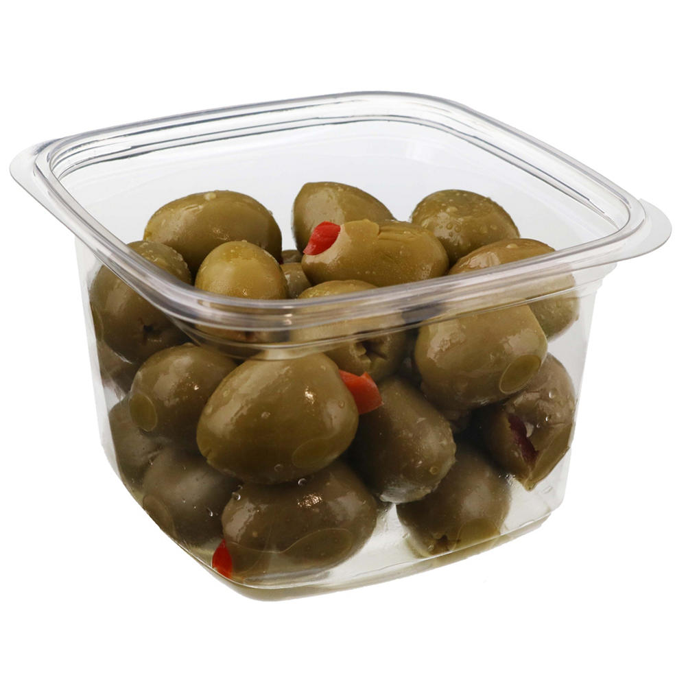 Divina Green Olives Stuffed with Red Peppers, Avg. 0.65 lb