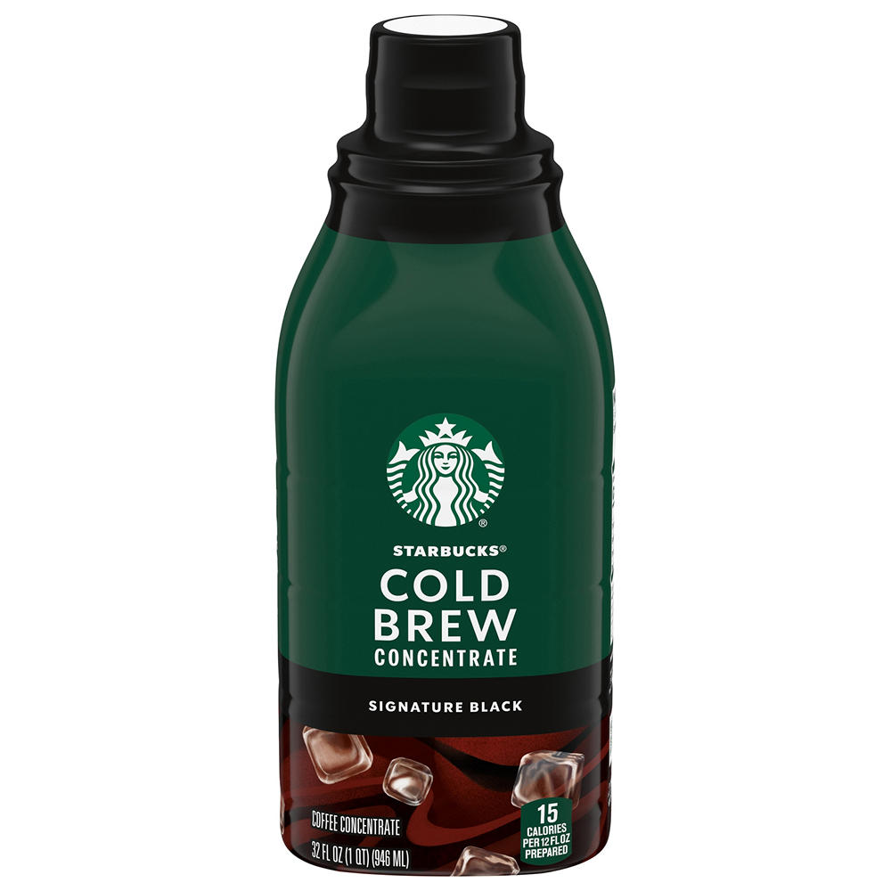 Starbucks Signature Black Cold Brew Coffee Concentrate, 32 oz