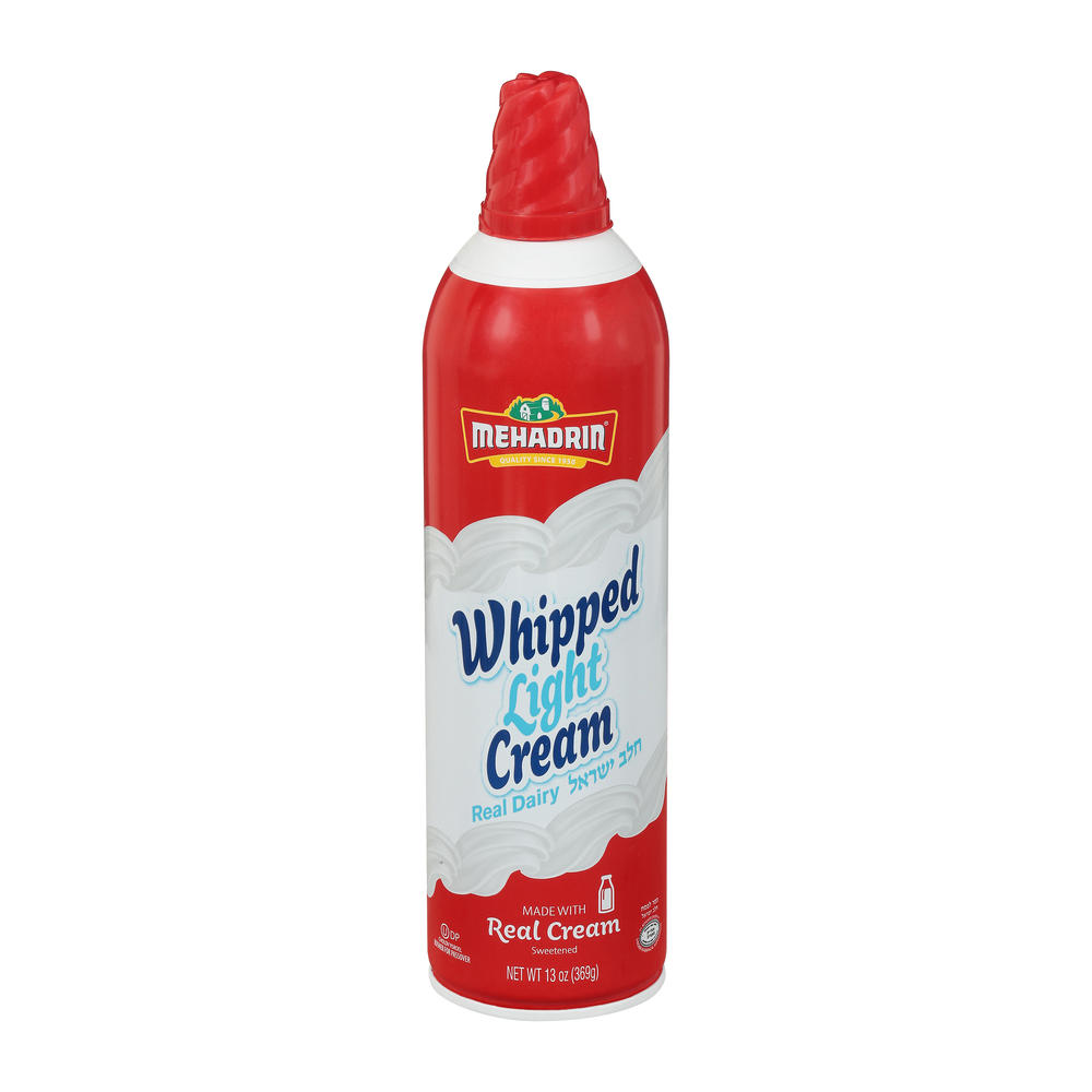 Mehadrin Sweetened Whipped Cream, 13 oz