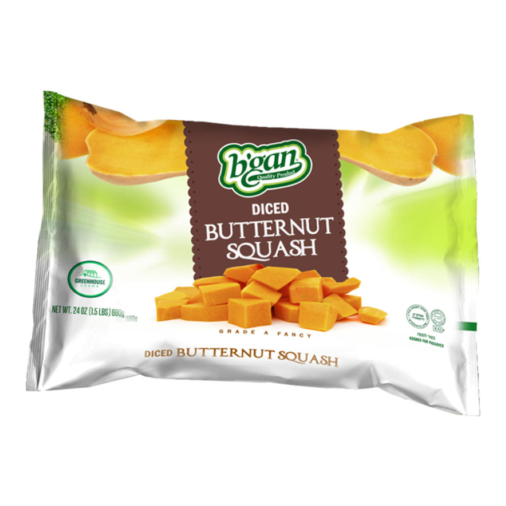 B'Gan Kosher Diced Butternut Squash, 24 oz