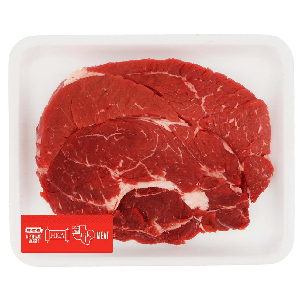 H-E-B Kosher Beef Chuck Steak Boneless, Avg. 0.61 lb