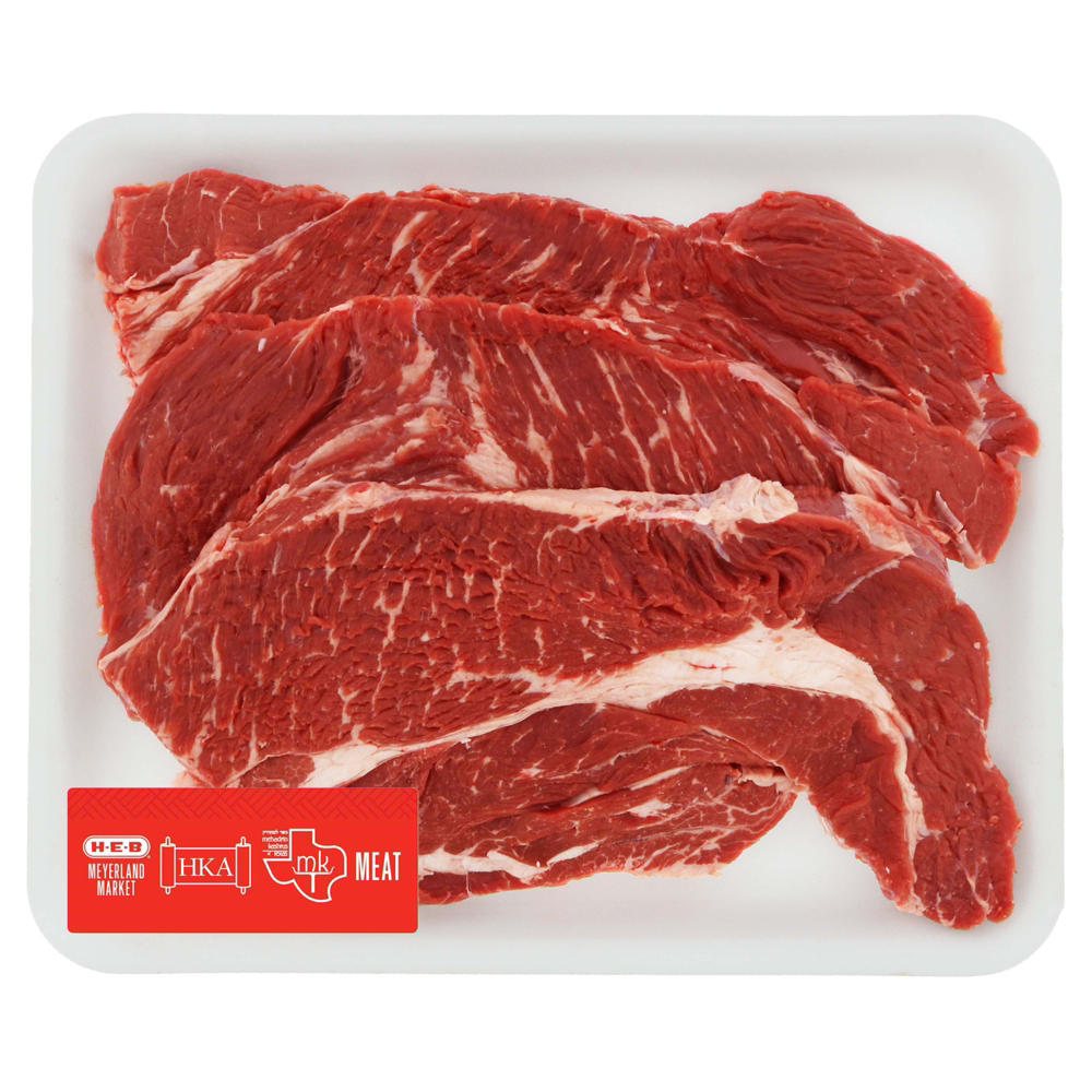 H-E-B Kosher Beef Chuck Steak Boneless, Value Pack, Avg. 2.08 lbs