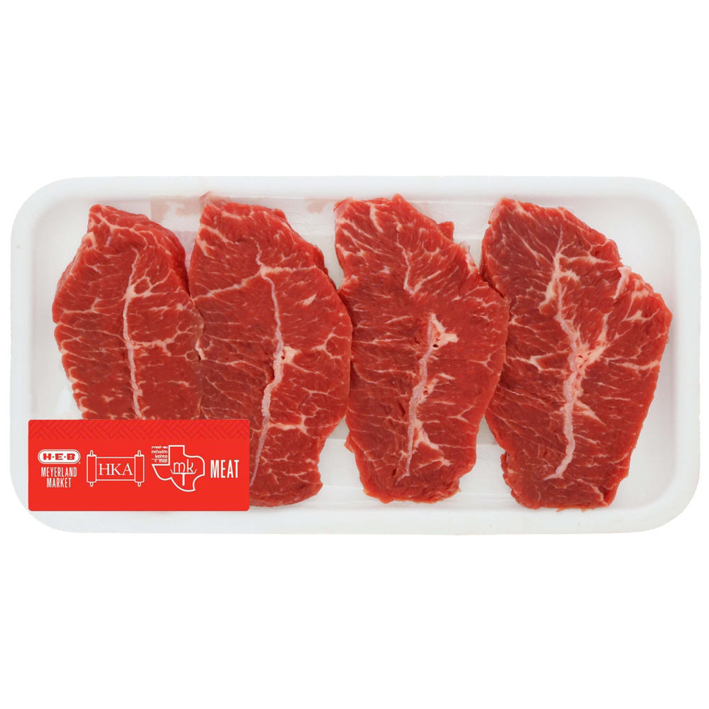 H-E-B Kosher Beef Minute Steak Boneless, Avg. 0.67 lb