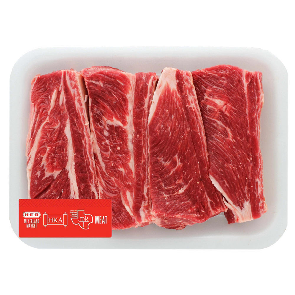 H-E-B Kosher Beef Chuck Short Ribs Bone-in, Avg. 1.28 lbs