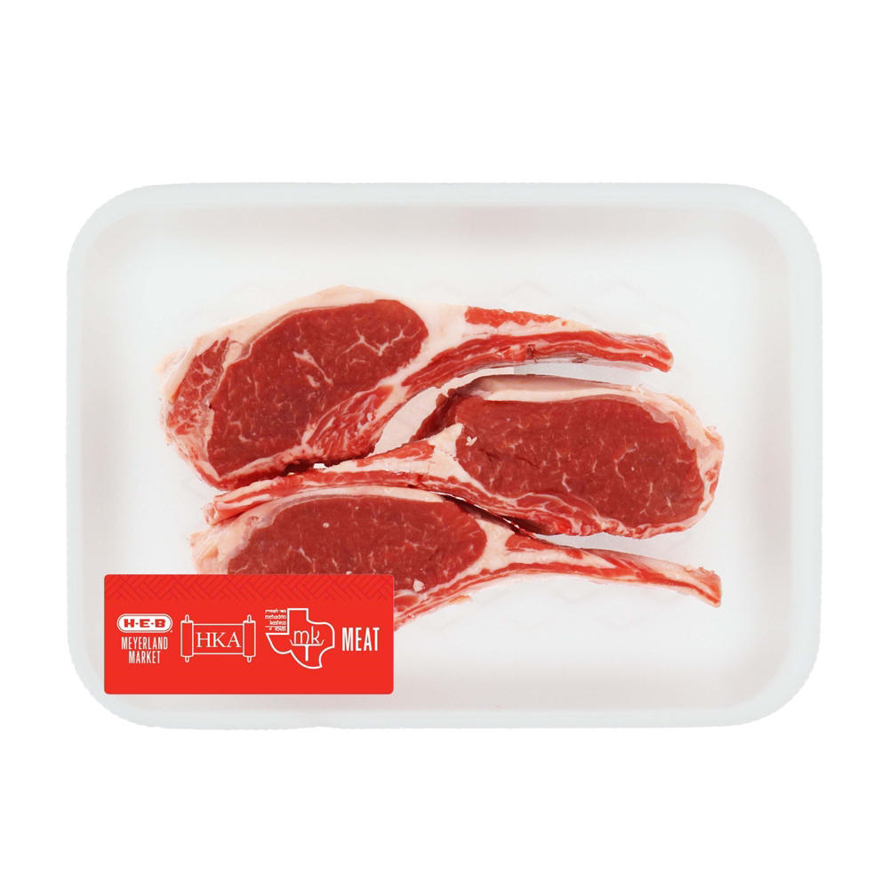 H-E-B Kosher Lamb Rib Chops Bone-in, Avg. 0.66 lb