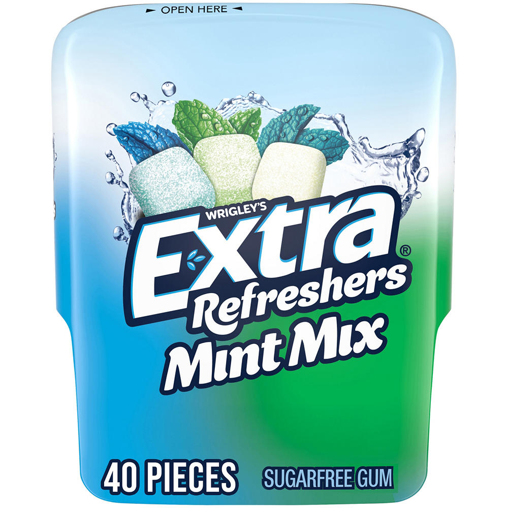Extra Gum Refreshers Mint Mix Sugar Free Chewing Gum, 40 pc