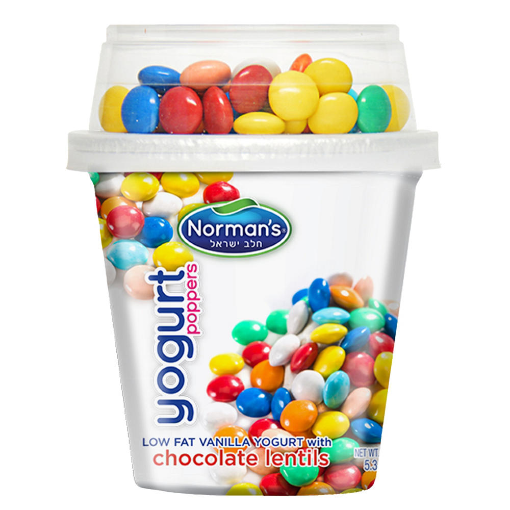 Norman's Low Fat Vanilla with Chocolate Lentils Yogurt Poppers, 5.3 oz