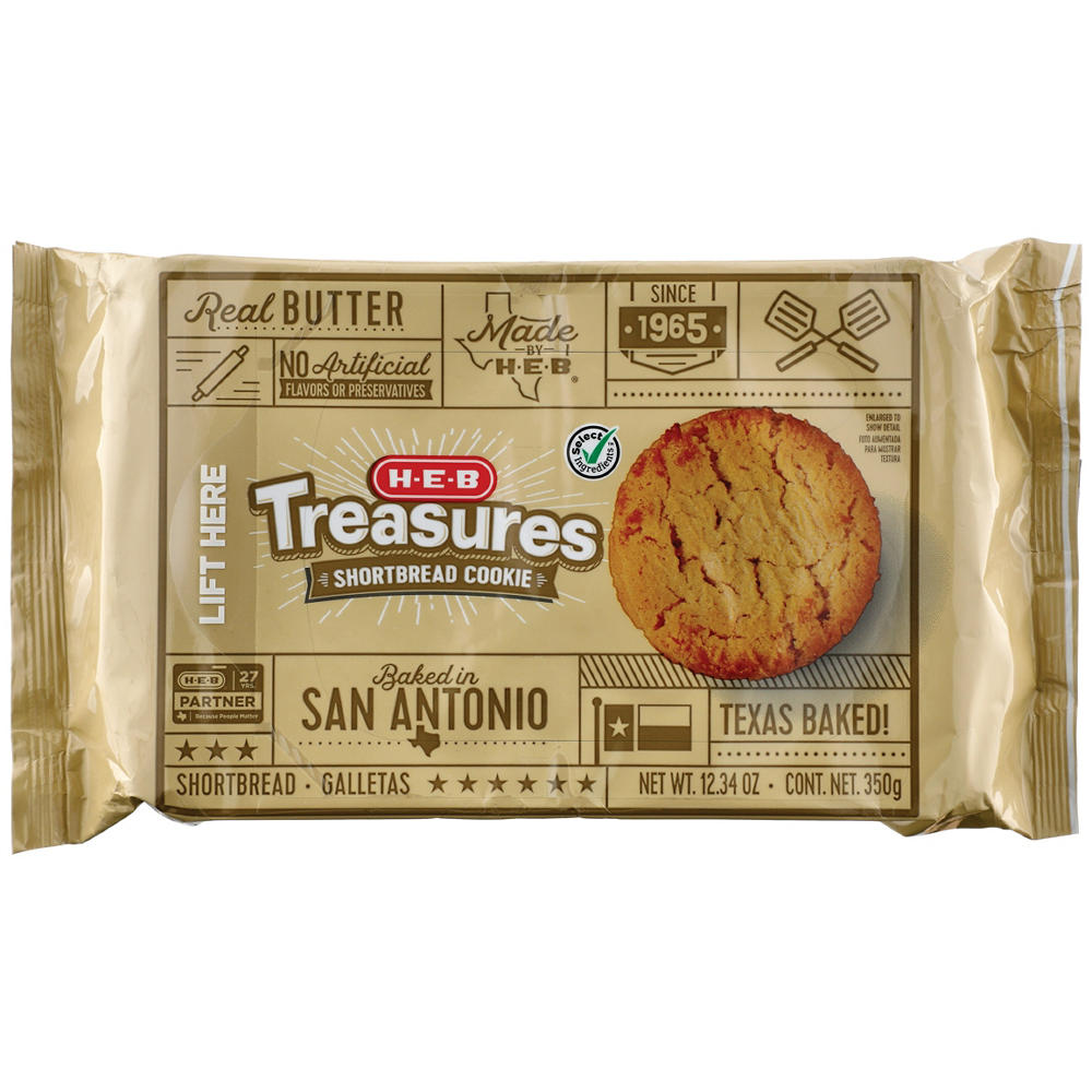 H-E-B Treasures Shortbread Cookies, 12.34 oz